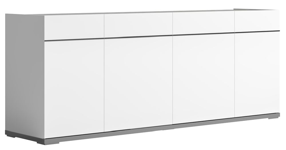 Product photograph of Status Mara Day White Italian Buffet Sideboard 195cm With 4 Door from Choice Furniture Superstore.